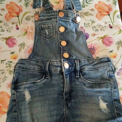 Denim overalls used, set of 3 for 18-24 months