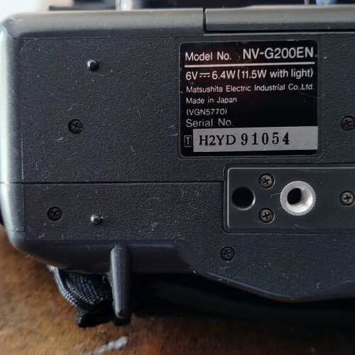 Panasonic video camera with charger, no battery, made in Japan