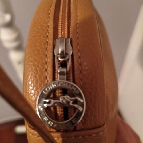 Longchamp crossbody bag like new, beige leather
