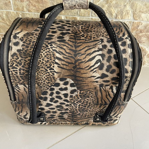 Sibel Professional Leopard Print Vanity Makeup Case
