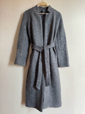 Knitted wool coat H&M new, gray, size 38