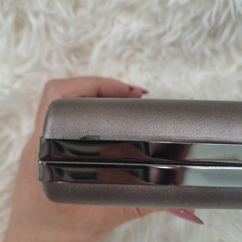 Evening bag new, beige handheld clutch