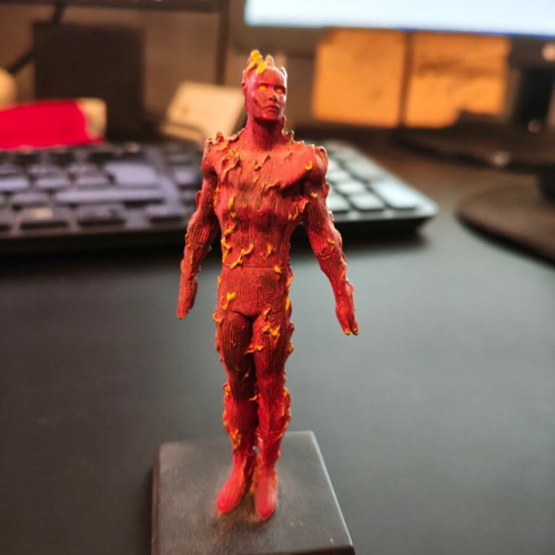 Human Torch Eaglemoss Marvel Classic lead miniature like new with magazine