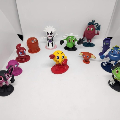 Pac-Man and the Ghostly Adventures collectible figure set of 12, like new