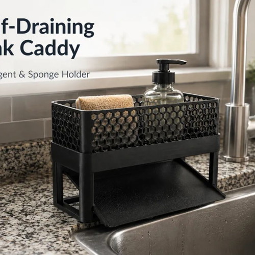 Self-Draining Sink Caddy 3D printed, new