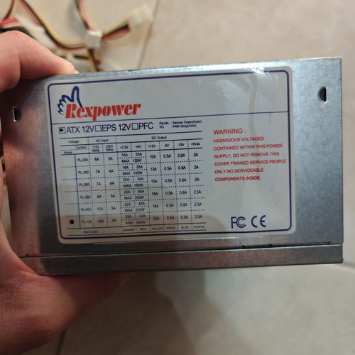 Rexpower PL-450 450W ATX computer power supply, vintage & retro builds