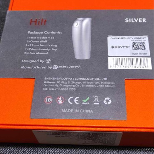 Hilt Mosfet Mod 18650 By Bp Mods new, MTL/RDL vaping device