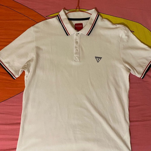 Guess white polo shirt new, size Large to Medium