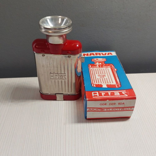 Arras 1960 metal flashlight new in excellent condition
