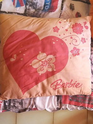 Barbie children's pillow used