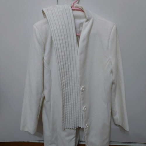 White coat like new with gift scarf