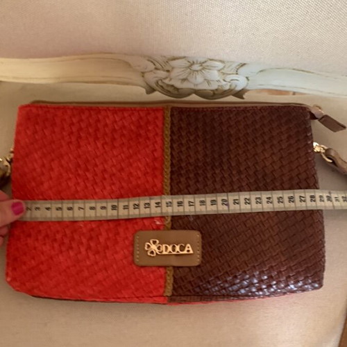 Doca shoulder bag brown and red like new