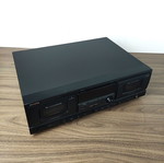 Aiwa AD-WX727E Vintage Double Cassette Deck used, auto reverse, black