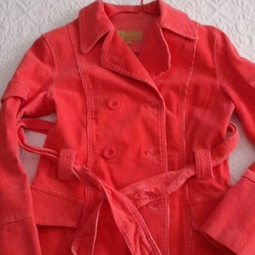 W&W Y2K Jacket in Coral Corduroy Fabric like New Size M