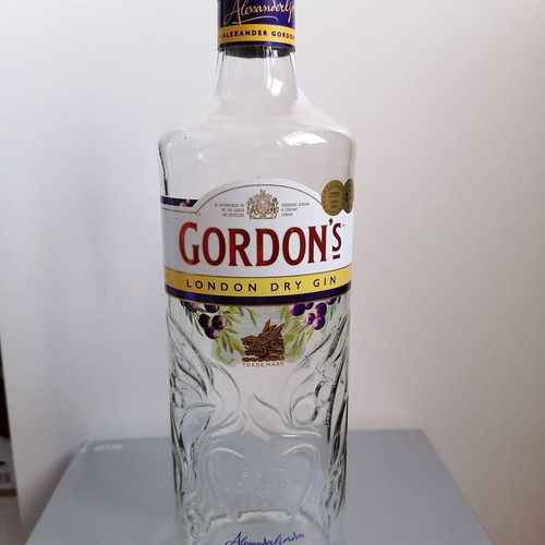 Gordon's glass bottle 28 cm height like new for crafts