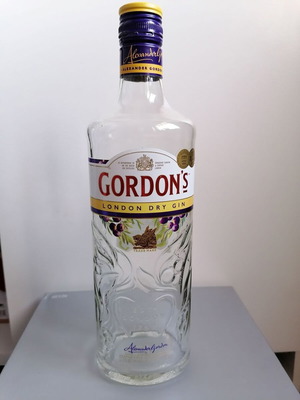 Gordon's glass bottle 28 cm height like new for crafts