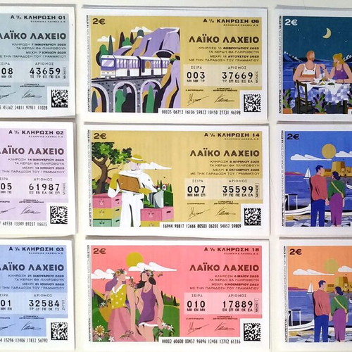 Laika Lottery Tickets like new, set of 22 different