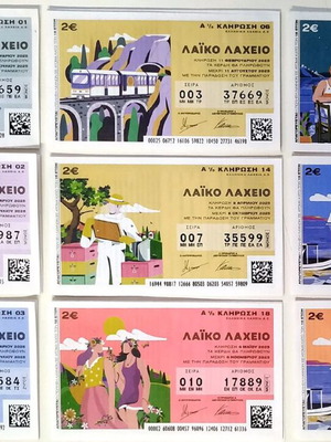 Laika Lottery Tickets like new, set of 22 different