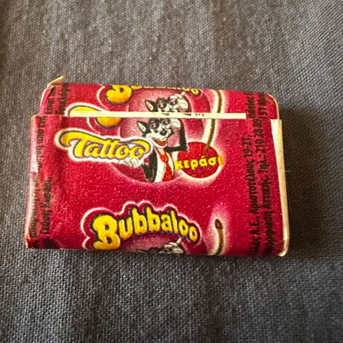 Bubbaloo Tattoo Cherry Gum mint sealed vintage collectible