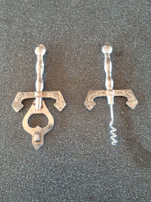 Vintage bottle openers used, set of 2, Japan 1970