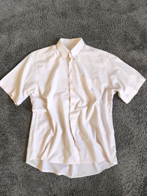 Applause men's short-sleeve shirt like new, pastel peach Large