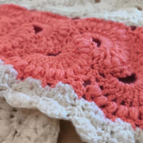 Handmade knitted blanket new, decorative 1.10x2.20