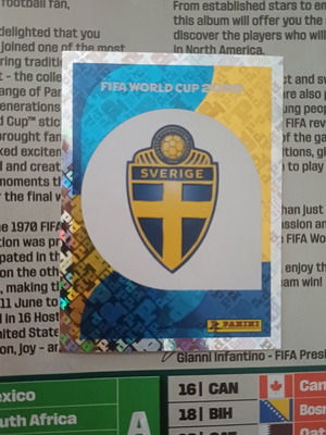 Sweden Badge Panini Sticker FIFA World Cup 2026 Official New