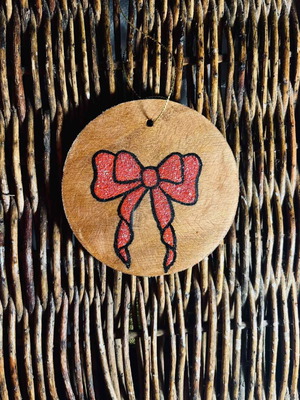 Wooden handmade Christmas ornament new