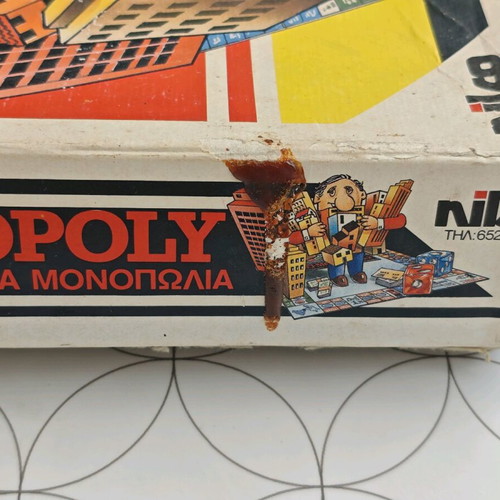 Anti-Monopoly board game Nilco 1984 used with missing parts