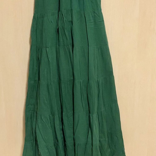 Kashish Maxi Cotton Dress new, green with adjustable straps