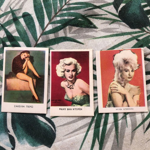 Cards from 50-60s like new, set of 3 pieces