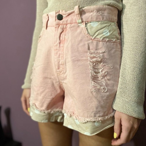 Nidodileda Jean pink shorts used, size S