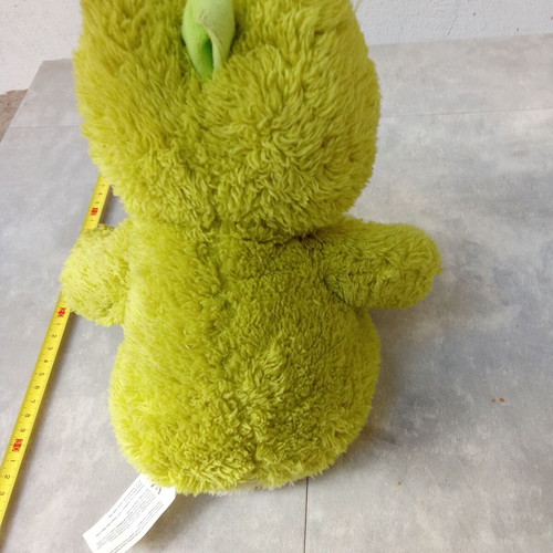 Plush doll green frog vintage used
