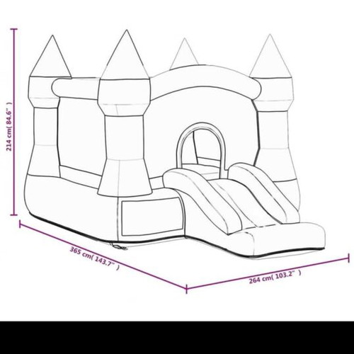 Happy Hop inflatable castle with trampoline and slide
