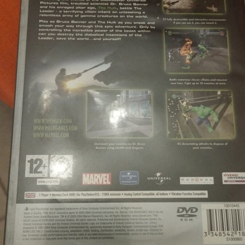 Hulk PS2 game like new