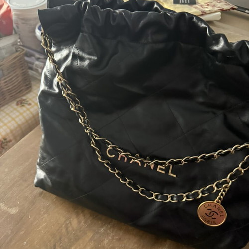 Shoulder bag like new, black leatherette