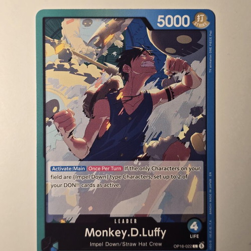 Monkey D. Luffy One Piece Card Game OP16-022 Leader like new