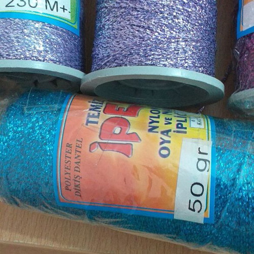 Lace threads new, set of 7 pieces