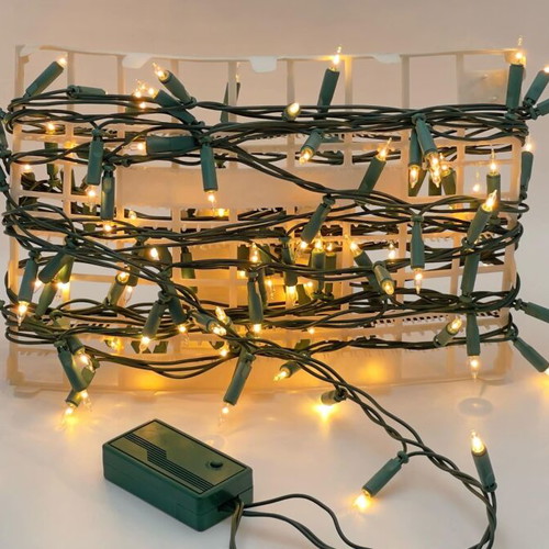 Christmas transparent lights vintage 1980 like new, 100 pieces, 8.5 meters