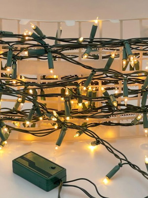 Christmas transparent lights vintage 1980 like new, 100 pieces, 8.5 meters