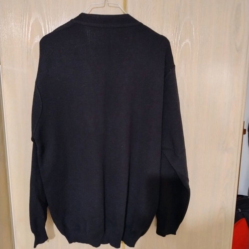 Men's cardigan new, 50% wool, size L, black