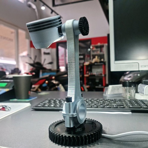 Engine Art Desk Lamp New, Industrial Design 3D Printed