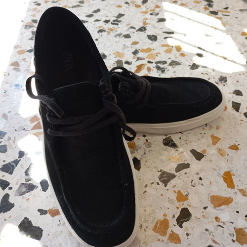 Zara men's casual shoes, navy blue, suede, size 44