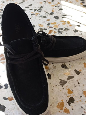 Zara men's casual shoes, navy blue, suede, size 44