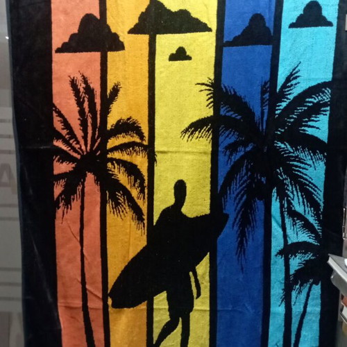 Beach towel velour jacquard 87x165 cm 100% Egyptian cotton new