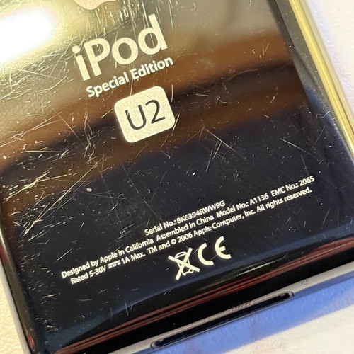 iPod 30GB U2 Special Edition used with Crystal Acoustics Soundbar