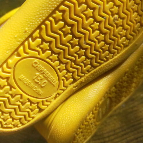 Yellow shoes used for decorative purposes
