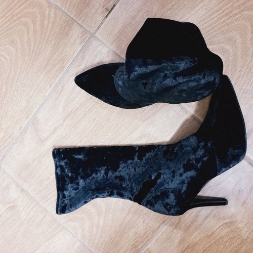 Stephen Good boots used, velvet, size 39, black