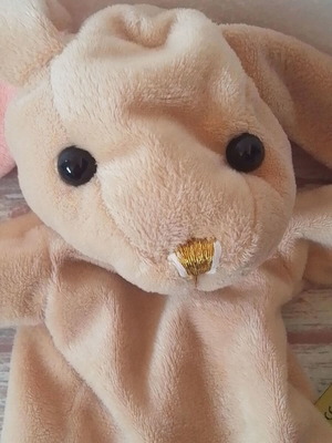 Plush puppet glove rabbit Jade like new