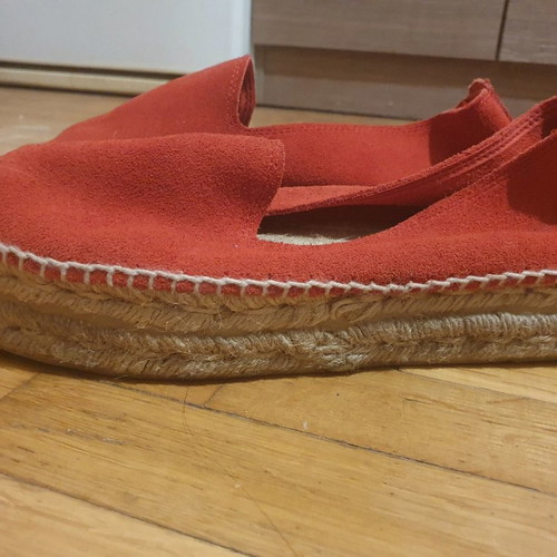 Manebi suede moccasins new, red, size 38